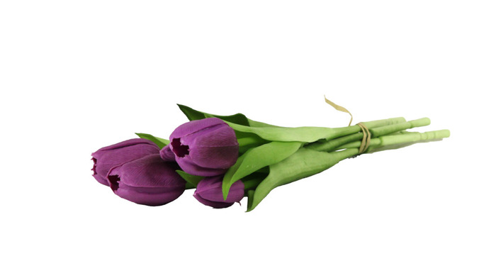 Kunstig tulipan lilla 5 stk.